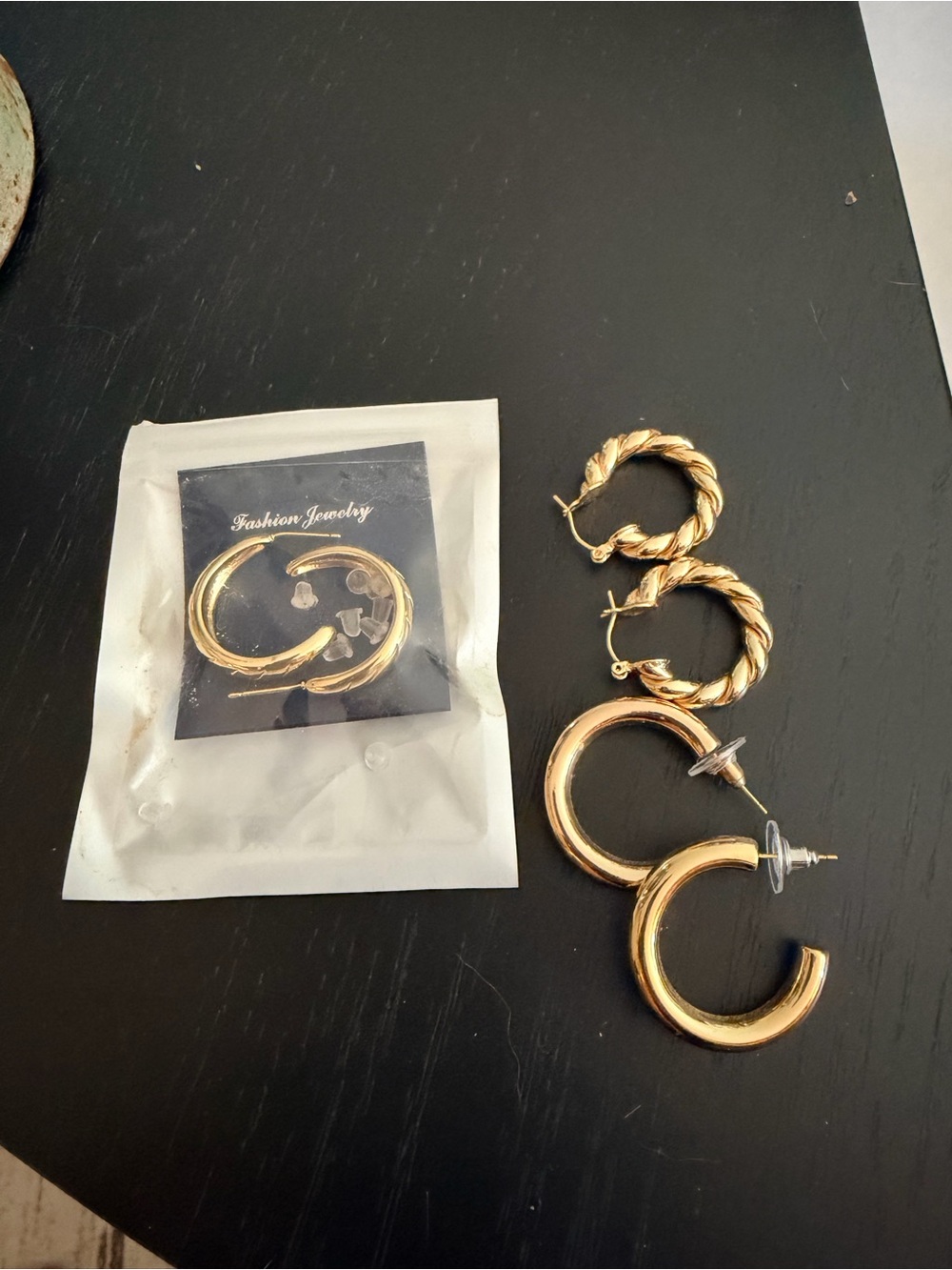 Gold Hoop Earring Set - Classic Twisted & Smooth Hoops